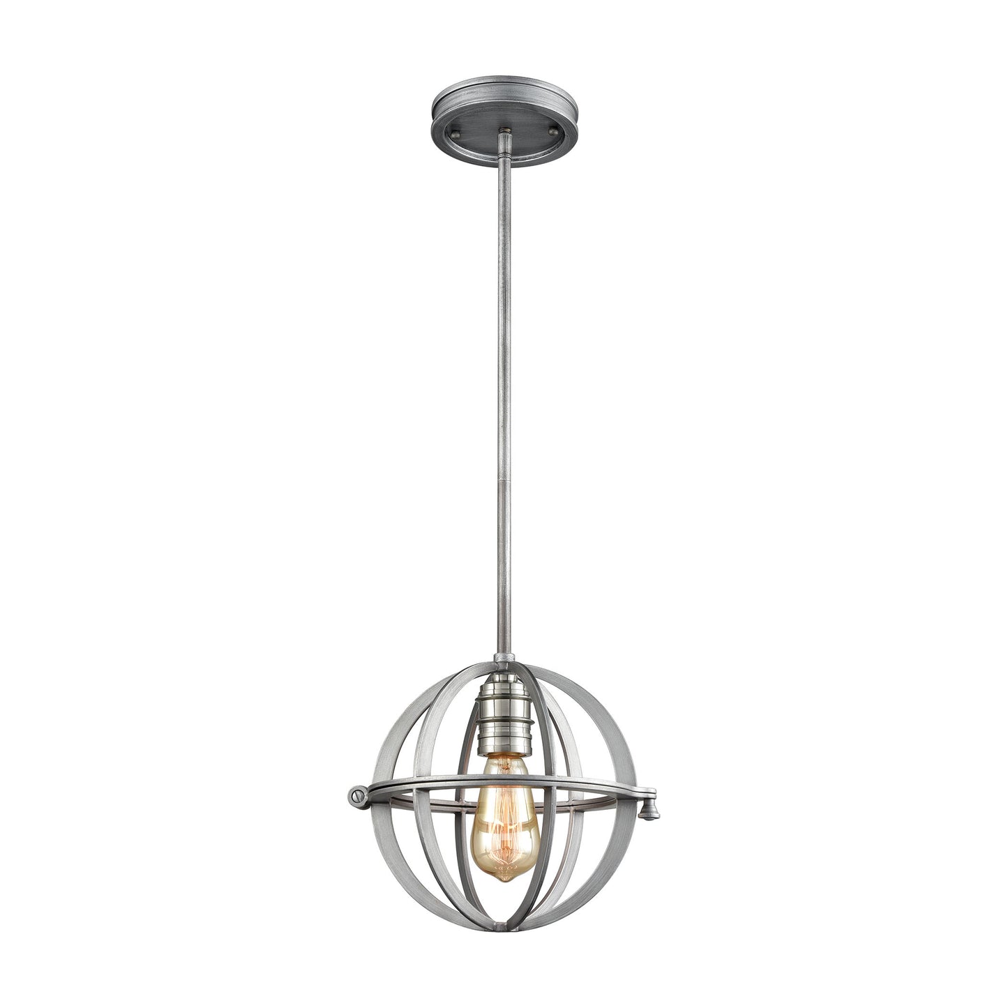 ELK SHOWROOM 16171/1 Aubridge 10'' Wide 1-Light Mini Pendant - Weathered Zinc