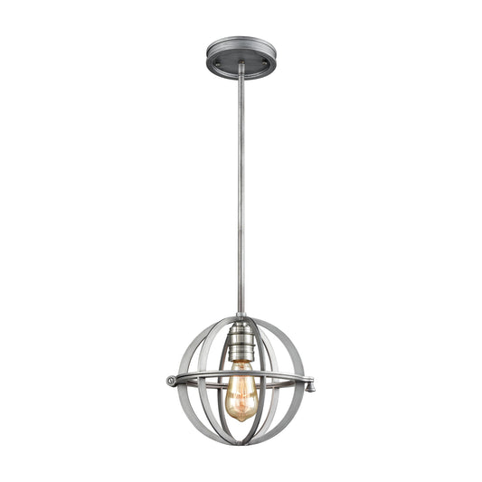 ELK SHOWROOM 16171/1 Aubridge 10'' Wide 1-Light Mini Pendant - Weathered Zinc