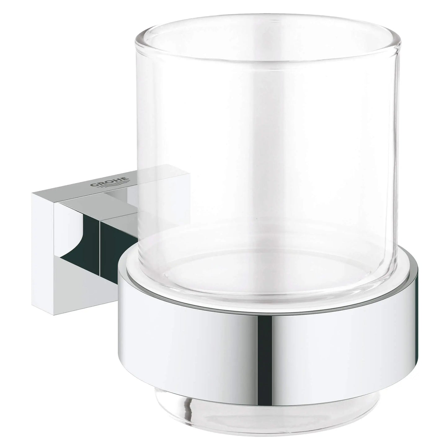 GROHE 40755001 Essentials Cube Glass with Holder - Chrome