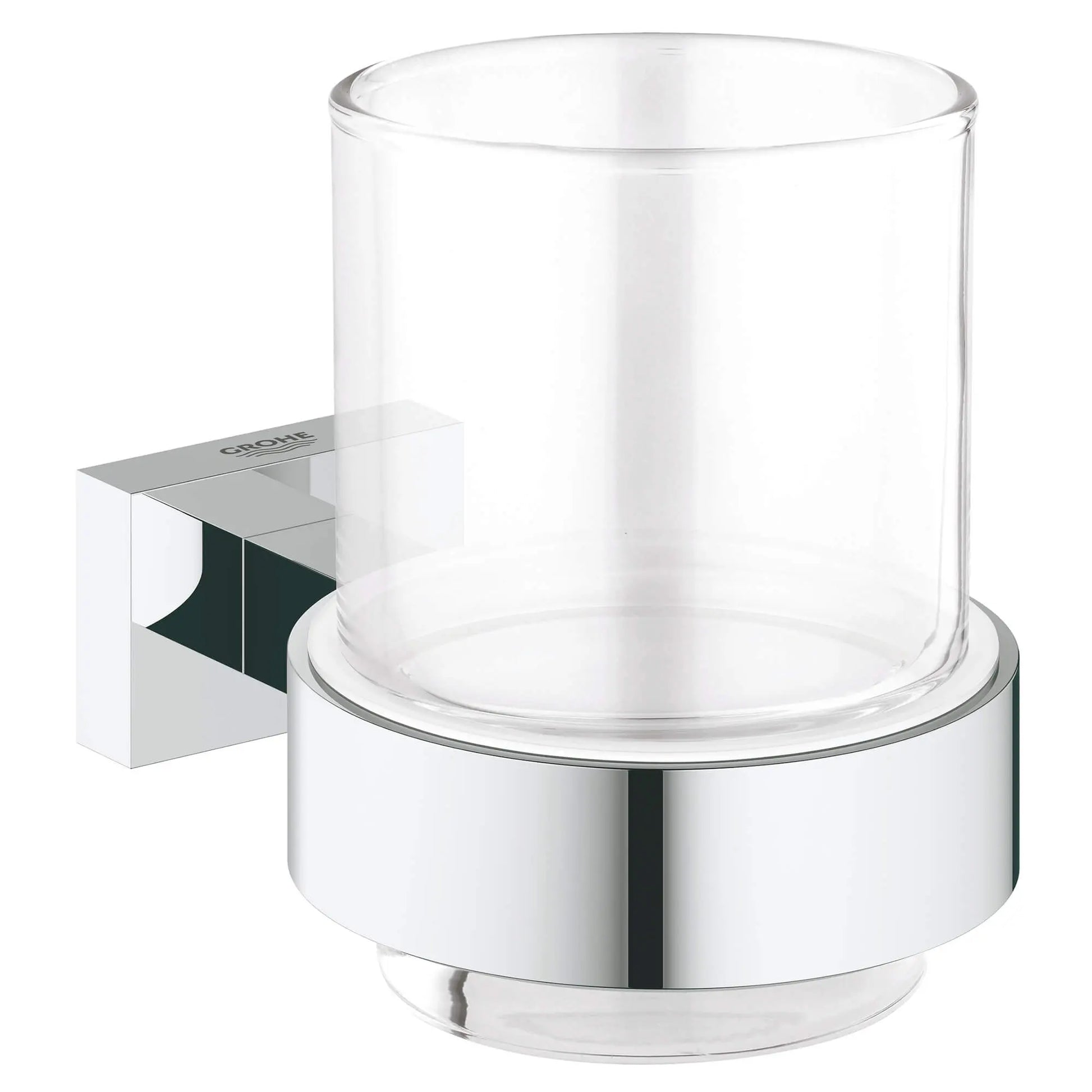 GROHE 40755001 Essentials Cube Glass with Holder - Chrome