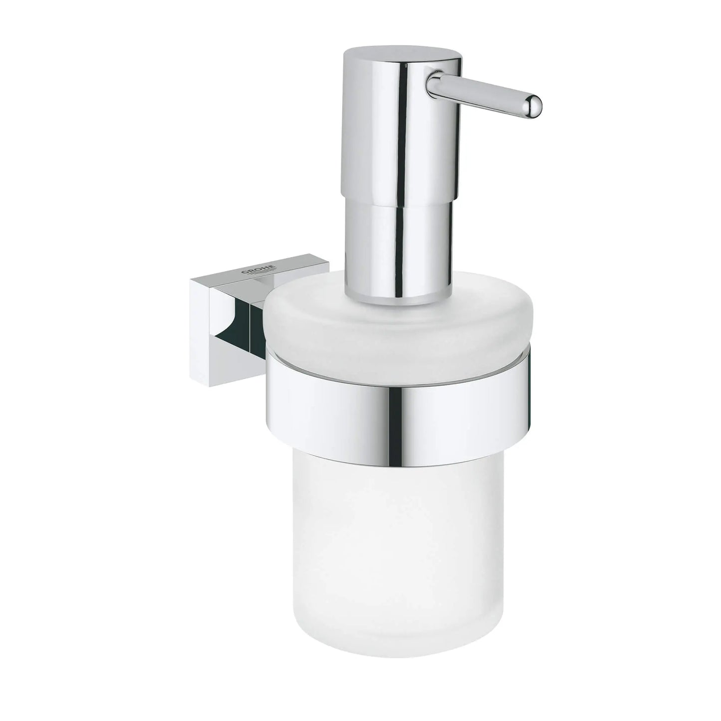GROHE 40756001 Essentials Cube Soap Dispenser with Holder - Chrome
