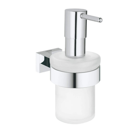 GROHE 40756001 Essentials Cube Soap Dispenser with Holder - Chrome