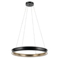 KICHLER 52747BKLED Larousse 39.5 Inch Led Chandelier In Black And Champagne Bronze
