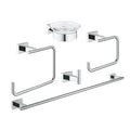 GROHE 40758001 Essentials Cube 5-in-1 Accessory Set - Chrome