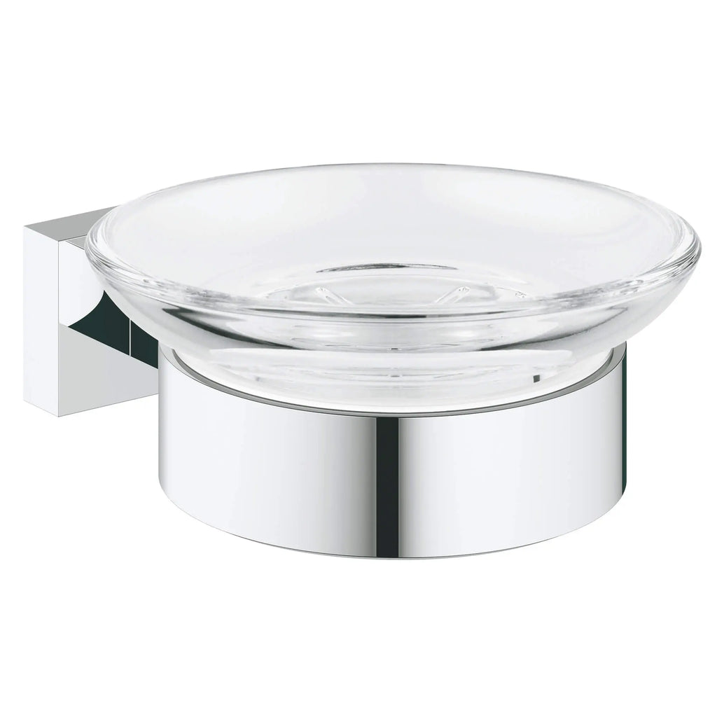 GROHE 40754001 Essentials Cube Soap Dish with Holder - Chrome
