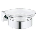 GROHE 40754001 Essentials Cube Soap Dish with Holder - Chrome