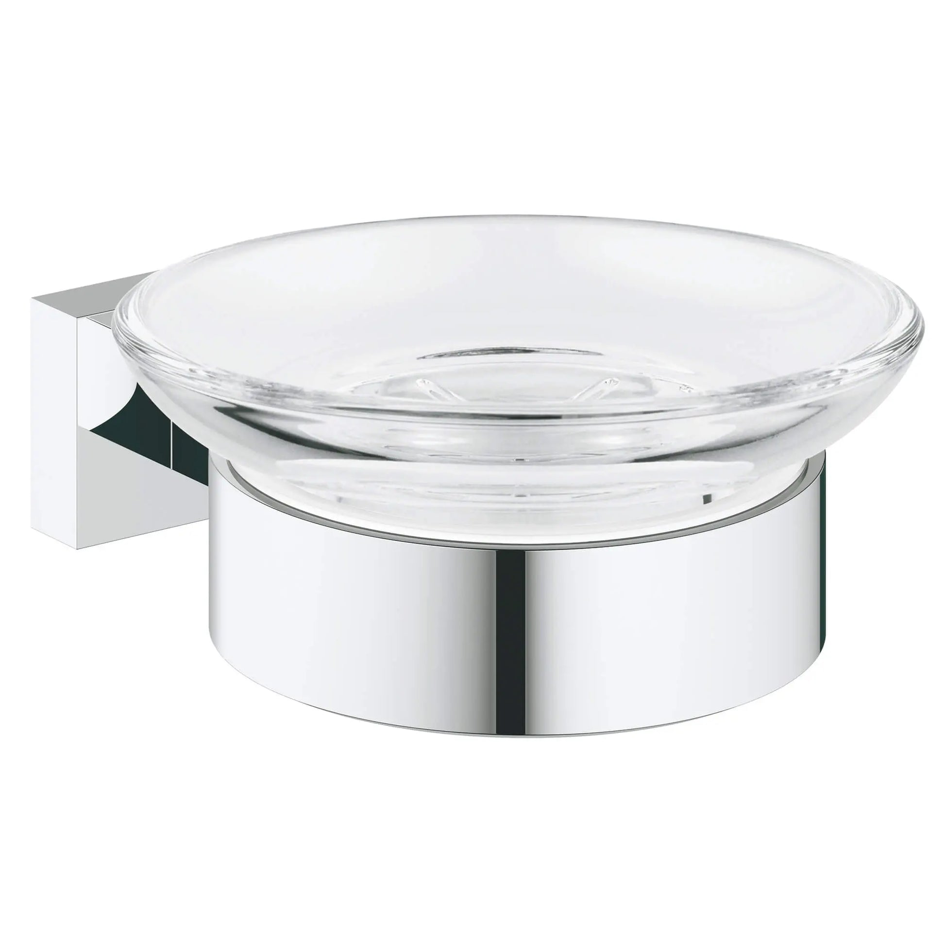 GROHE 40754001 Essentials Cube Soap Dish with Holder - Chrome