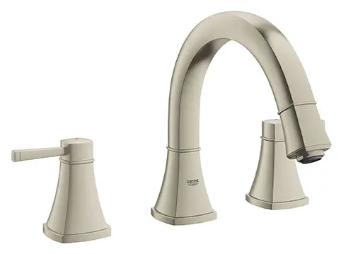 GROHE 25154EN0 Grandera 3-Hole 2-Handle Deck Mount Roman Tub Faucet - Brushed Nickel