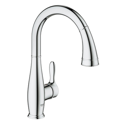 GROHE 30213001 Parkfield Single-Handle Pull Down Kitchen Faucet Dual Spray 1.75 GPM - Chrome