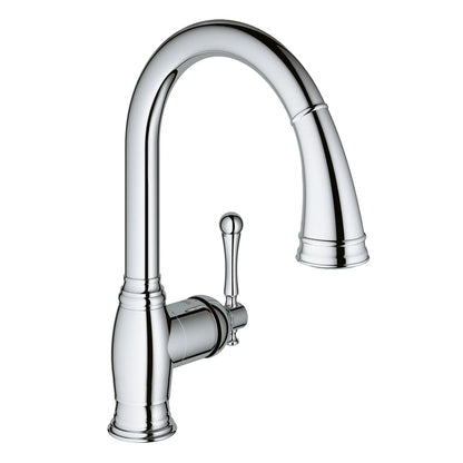 GROHE 33870002 Bridgeford Single-Handle Pull-Down Kitchen Faucet Dual Spray 1.75 GPM - Chrome