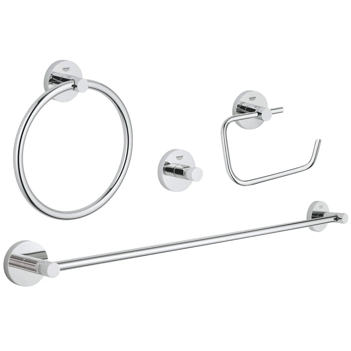 GROHE 40823001 Essentials 4-in-1 Accessory Set - Chrome