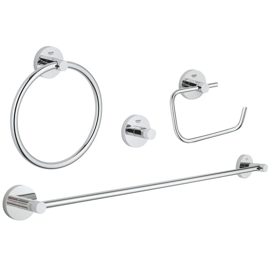 GROHE Essentials 4-in-1 Accessory Set - Chrome, 40823001