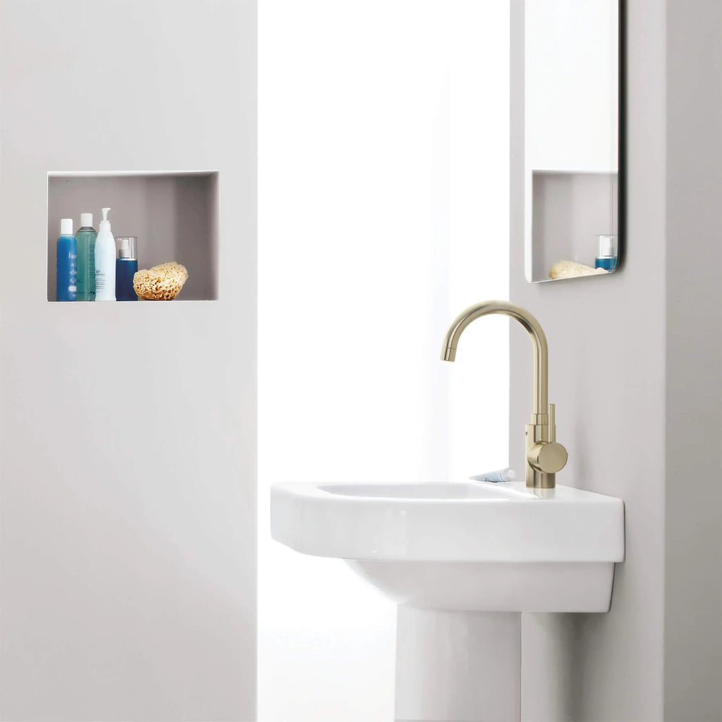 GROHE 32138EN2 Concetto Single Hole Single-Handle L-Size Bathroom Faucet, 1.2 GPM - Brushed Nickel