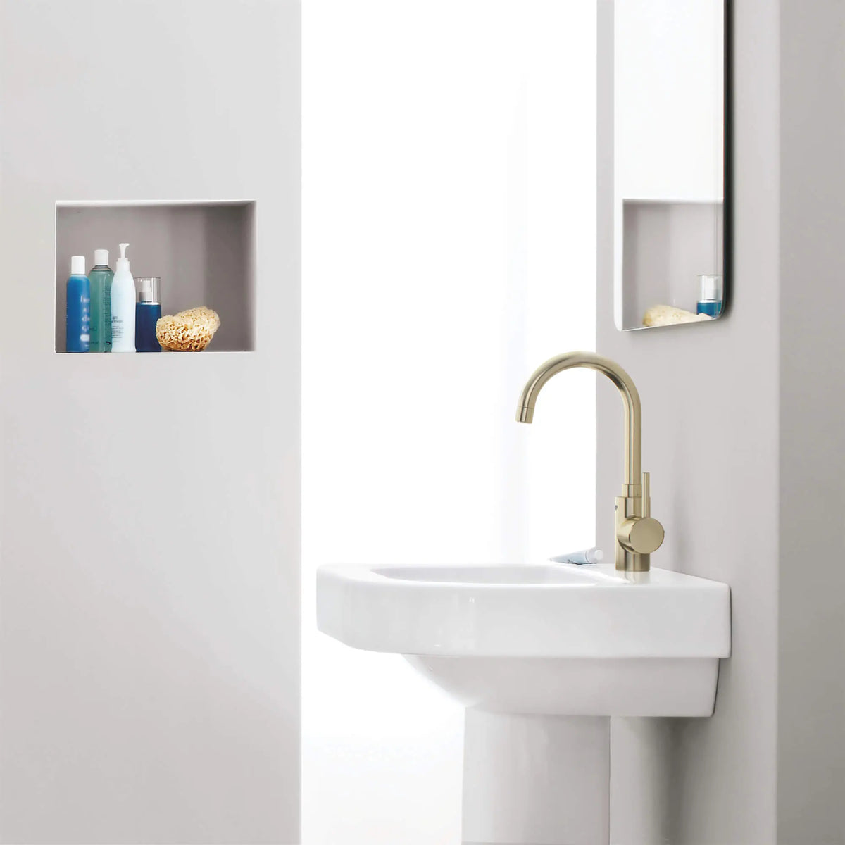 GROHE 32138EN2 Concetto Single Hole Single-Handle L-Size Bathroom Faucet, 1.2 GPM - Brushed Nickel