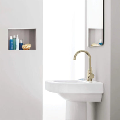 GROHE 32138EN2 Concetto Single Hole Single-Handle L-Size Bathroom Faucet, 1.2 GPM - Brushed Nickel