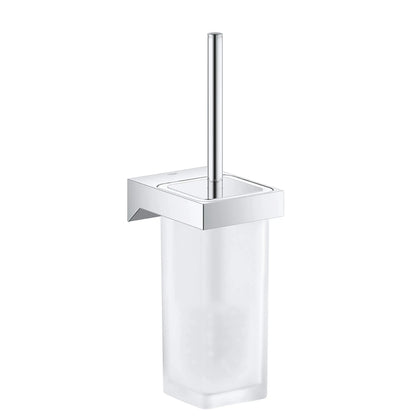 GROHE Selection Cube Toilet Brush Set - Chrome, 40857000