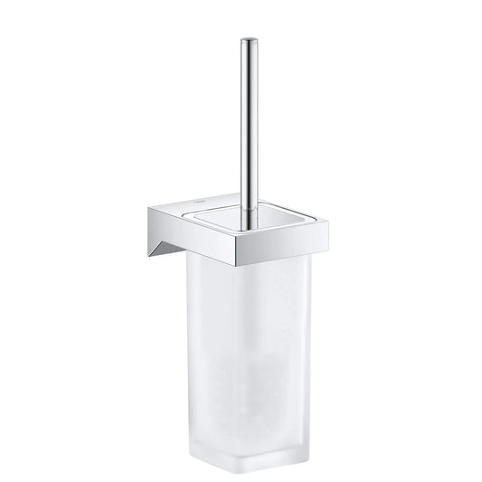 GROHE Selection Cube Toilet Brush Set - Chrome, 40857000