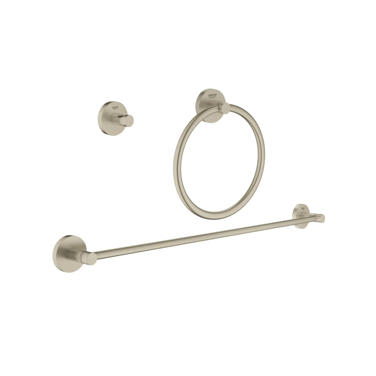 GROHE 40821EN1 Essentials 3-in-1 Accessory Set - Brushed Nickel