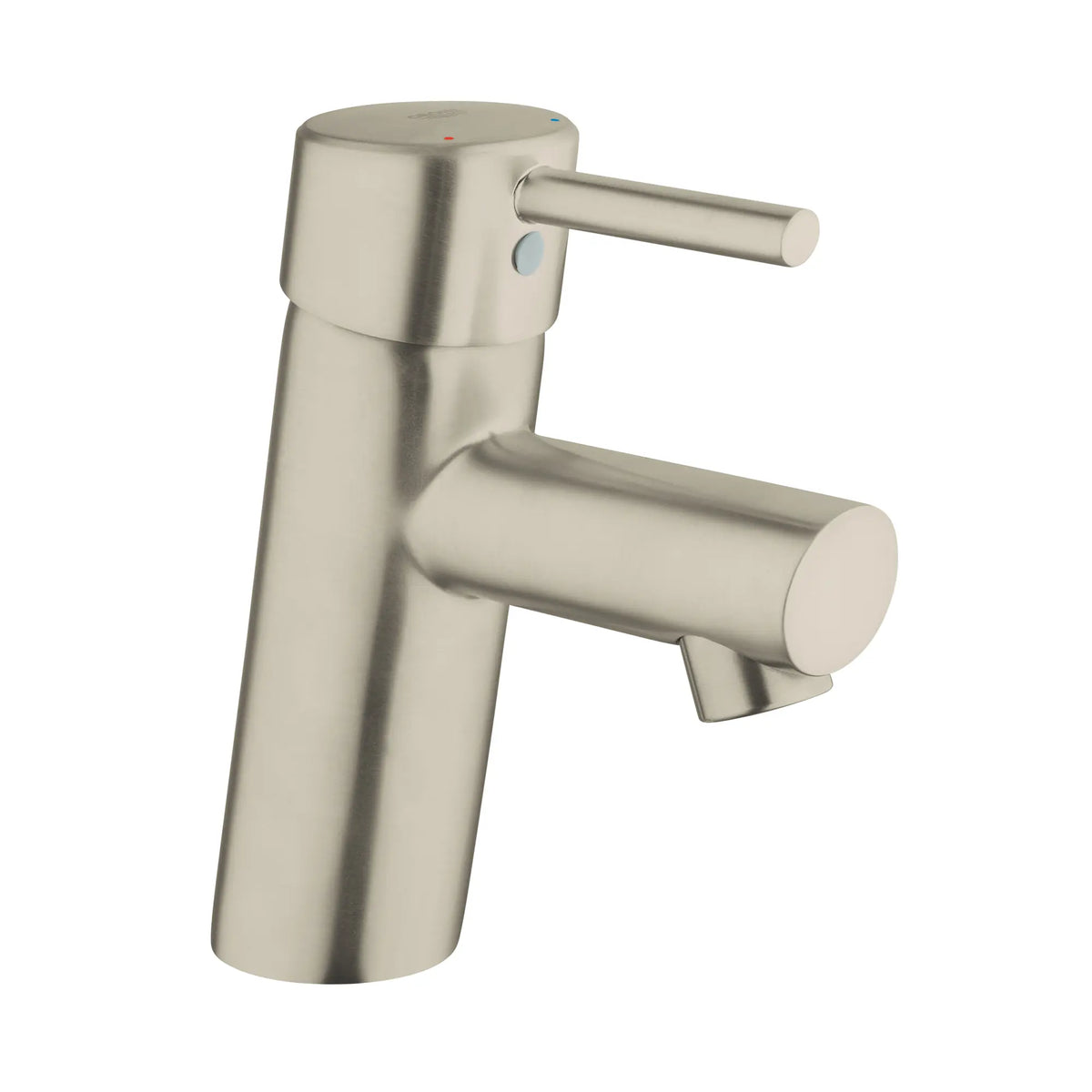 GROHE 34271ENA Concetto Single Hole Single-Handle S-Size Bathroom Faucet, 1.2 GPM Less Drain - Brushed Nickel