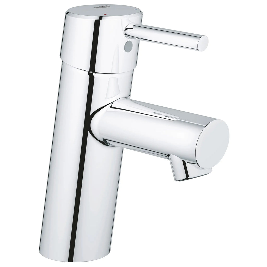GROHE 3427100A Concetto Single Hole Single-Handle S-Size Bathroom Faucet, 1.2 GPM Less Drain - Chrome