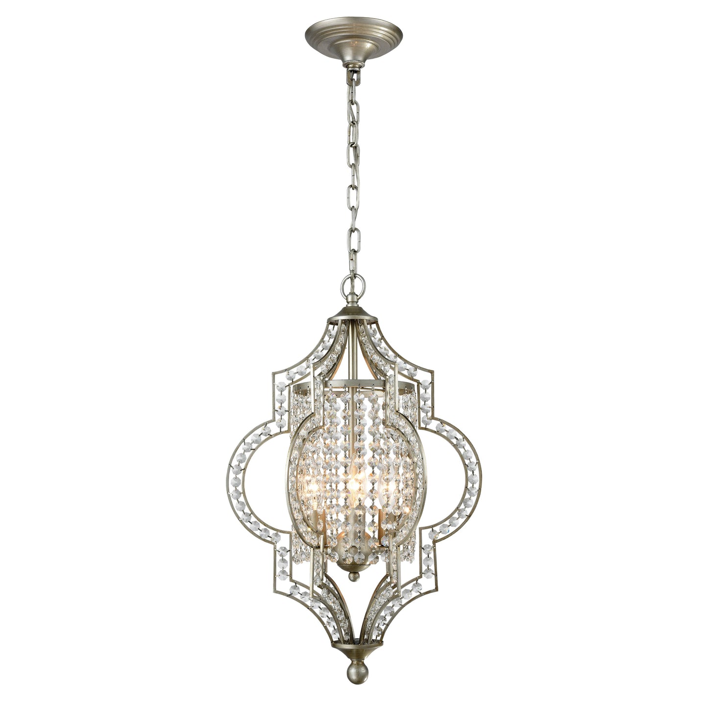 ELK SHOWROOM 16270/3 Gabrielle 14'' Wide 3-Light Chandelier - Aged Silver