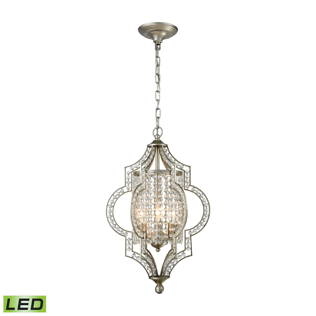 ELK SHOWROOM 16270/3-LED Gabrielle 14'' Wide 3-Light Chandelier - Aged Silver