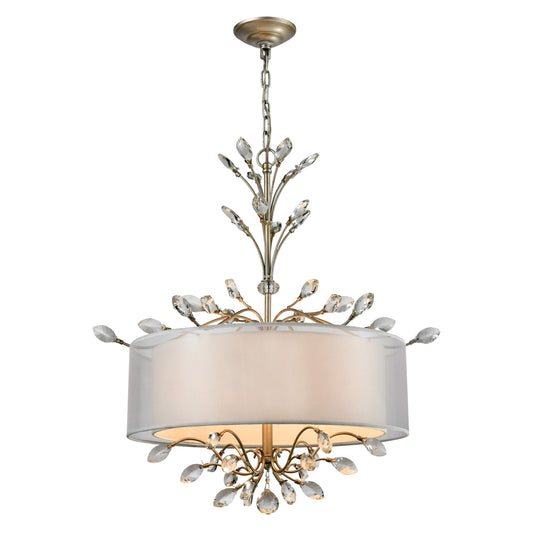 ELK SHOWROOM 16282/4 Asbury 26'' Wide 4-Light Chandelier - Aged Silver