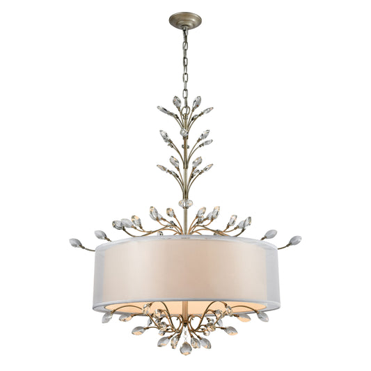 ELK SHOWROOM 16283/6 Asbury 32'' Wide 6-Light Chandelier - Aged Silver