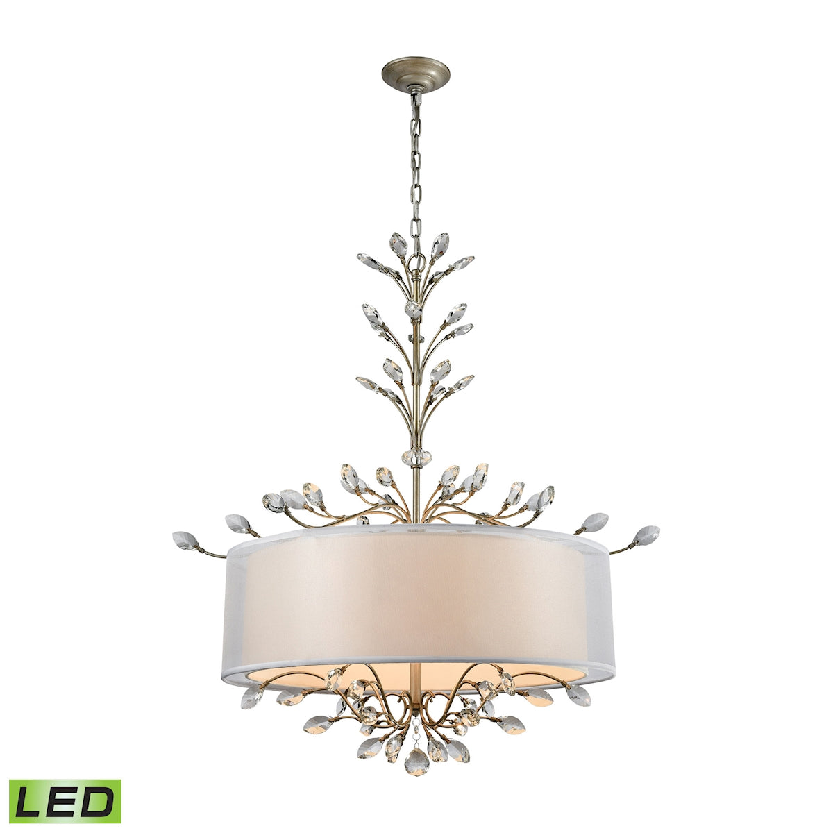 ELK SHOWROOM 16283/6-LED Asbury 32'' Wide 6-Light Chandelier - Aged Silver