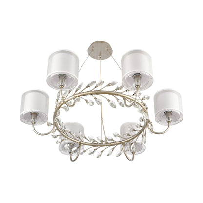 ELK SHOWROOM 16285/6 Asbury 34'' Wide 6-Light Chandelier - Aged Silver