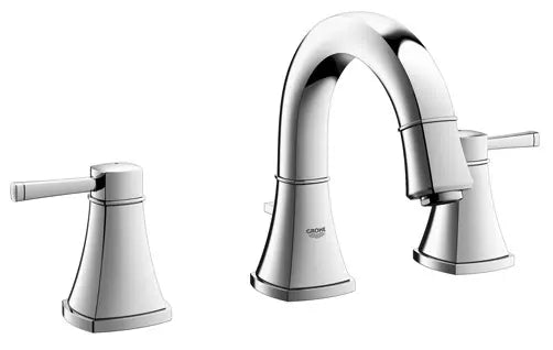 GROHE 20418ENA Grandera 8-inch Widespread 2-Handle S-Size Bathroom Faucet 1.2 GPM - Brushed Nickel