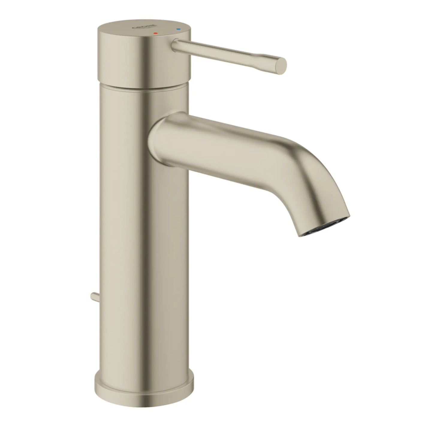 GROHE Essence New Single Hole Single-Handle S-Size Bathroom Faucet, 1.2 GPM - Brushed Nickel, 23592ENA