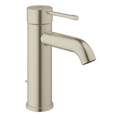 GROHE Essence New Single Hole Single-Handle S-Size Bathroom Faucet, 1.2 GPM - Brushed Nickel, 23592ENA