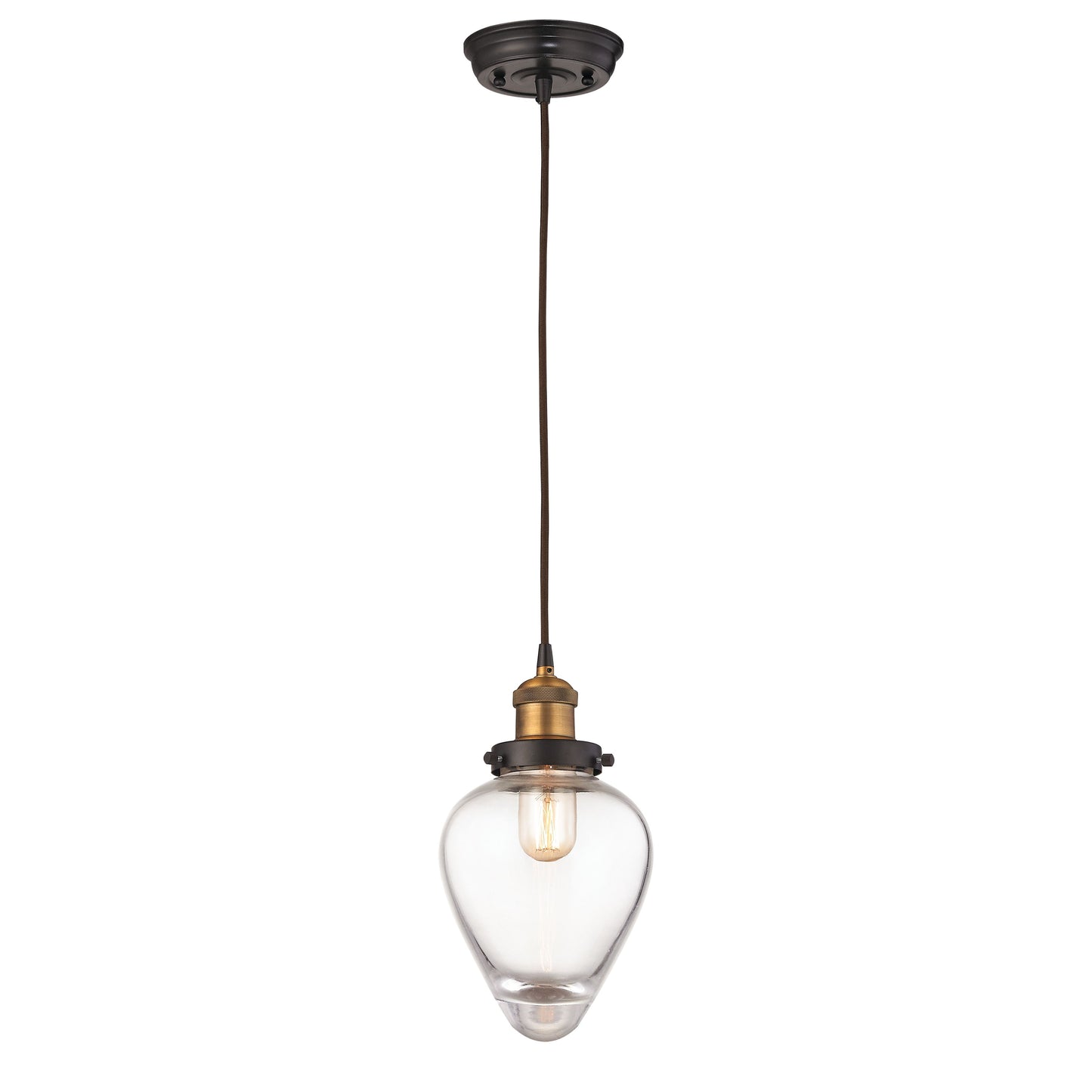 ELK SHOWROOM 16325/1 Bartram 7'' Wide 1-Light Pendant - Antique Brass