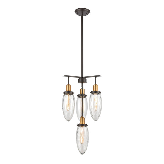 ELK SHOWROOM 16327/4 Shinzu 16'' Wide 4-Light Chandelier - Oil Rubbed Bronze