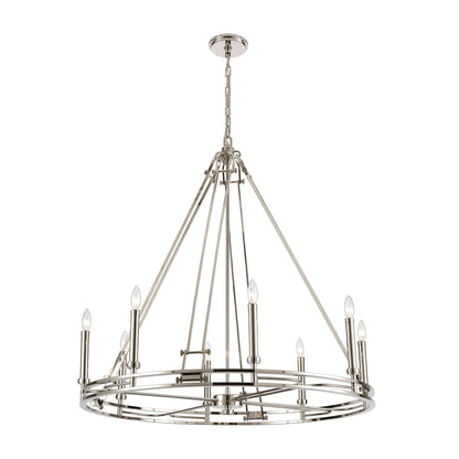 ELK SHOWROOM 16343/8 Bergamo 8-Light Chandelier in Polished Nickel