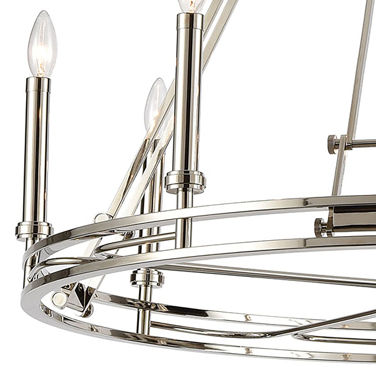 ELK SHOWROOM 16343/8 Bergamo 8-Light Chandelier in Polished Nickel