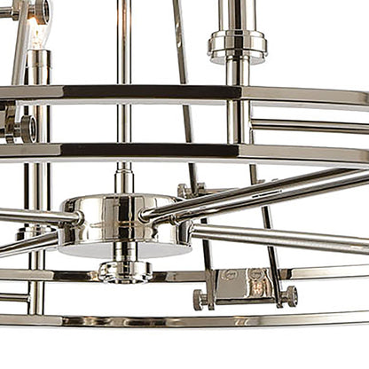 ELK SHOWROOM 16343/8 Bergamo 8-Light Chandelier in Polished Nickel