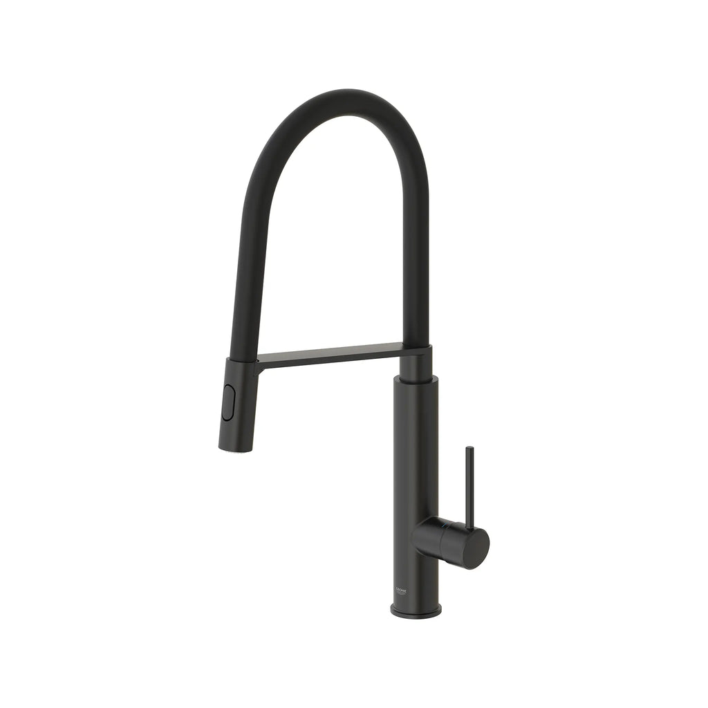 GROHE 314922430 Concetto Single-Handle Semi-Pro Dual Spray Kitchen Faucet 1.75 GPM - Matte Black