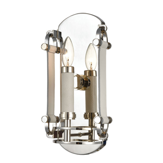 ELK SHOWROOM 16350/1 Bergamo 14'' High 1-Light Sconce - Polished Nickel