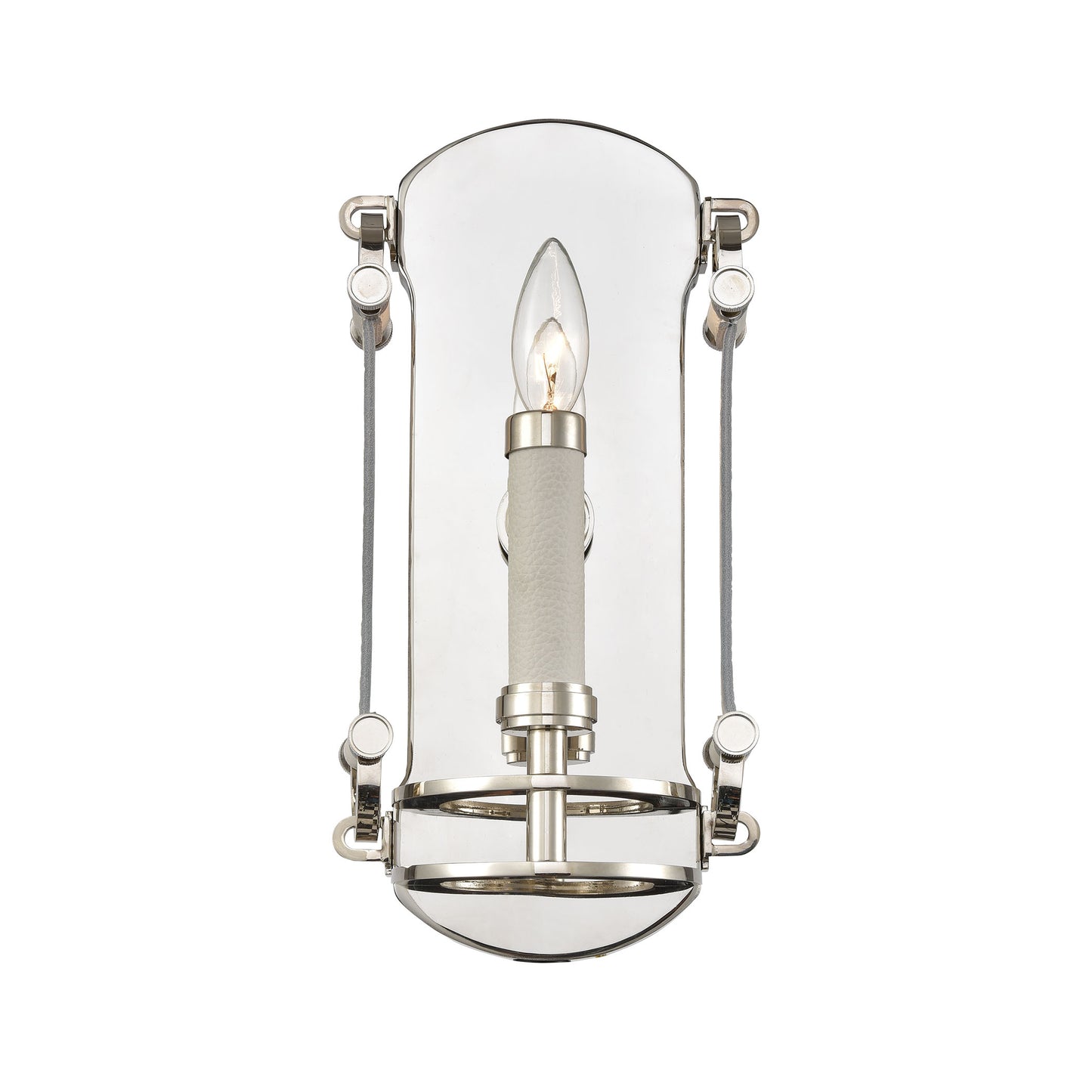 ELK SHOWROOM 16350/1 Bergamo 14'' High 1-Light Sconce - Polished Nickel