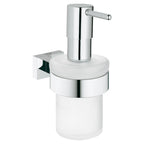 GROHE 40756001 Essentials Cube Soap Dispenser with Holder - Chrome