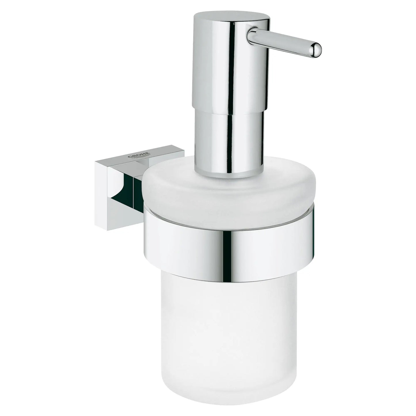 GROHE 40756001 Essentials Cube Soap Dispenser with Holder - Chrome