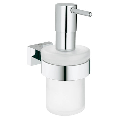 GROHE 40756001 Essentials Cube Soap Dispenser with Holder - Chrome