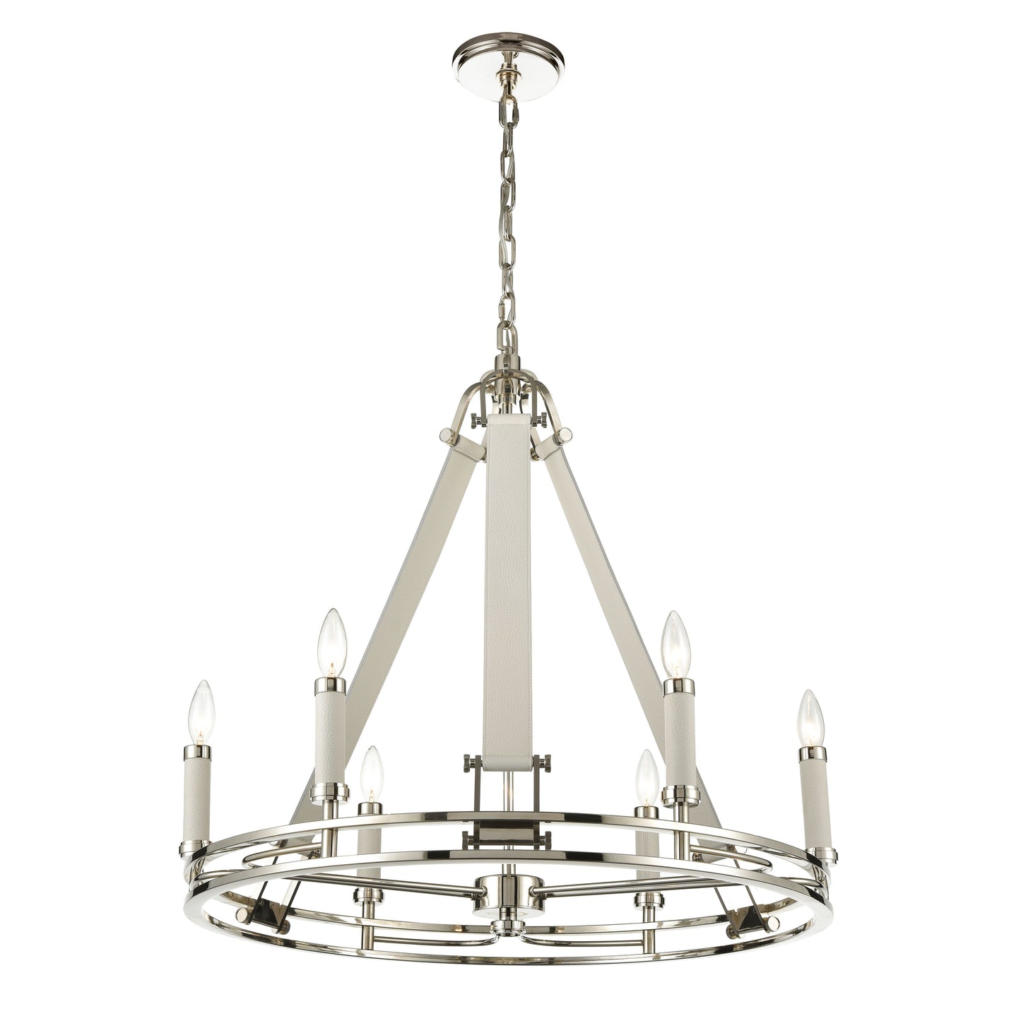 ELK SHOWROOM 16352/6 Bergamo 29'' Wide 6-Light Chandelier - Polished Nickel