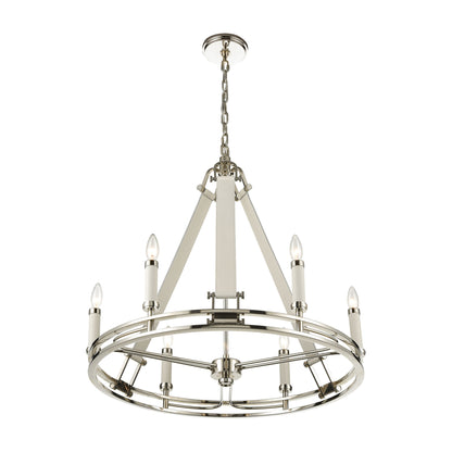 ELK SHOWROOM 16352/6 Bergamo 29'' Wide 6-Light Chandelier - Polished Nickel