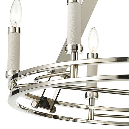 ELK SHOWROOM 16352/6 Bergamo 29'' Wide 6-Light Chandelier - Polished Nickel