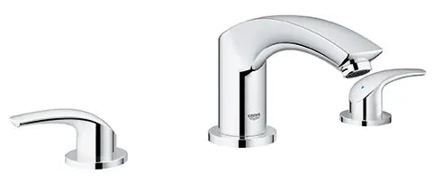 GROHE 25168002 Eurosmart 3-Hole 2-Handle Deck Mount Roman Tub Faucet - Chrome