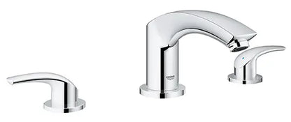 GROHE 25168002 Eurosmart 3-Hole 2-Handle Deck Mount Roman Tub Faucet - Chrome