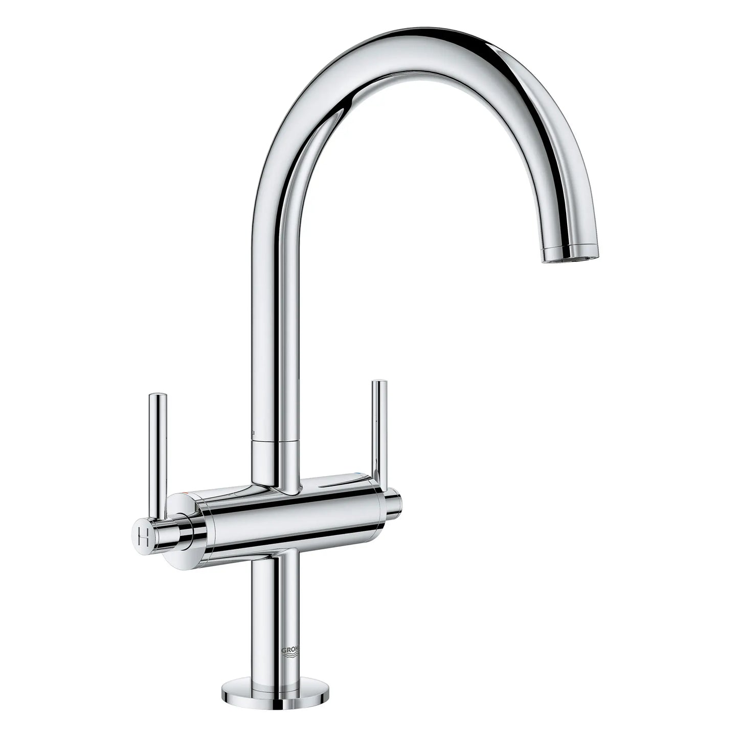 GROHE 21027003 Atrio New Single Hole Two-Handle L-Size Bathroom Faucet 1.2 GPM - Chrome